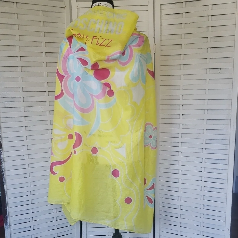 Moschino Cheap And Chic Vibrant Yellow Floral Wrap Cover Up